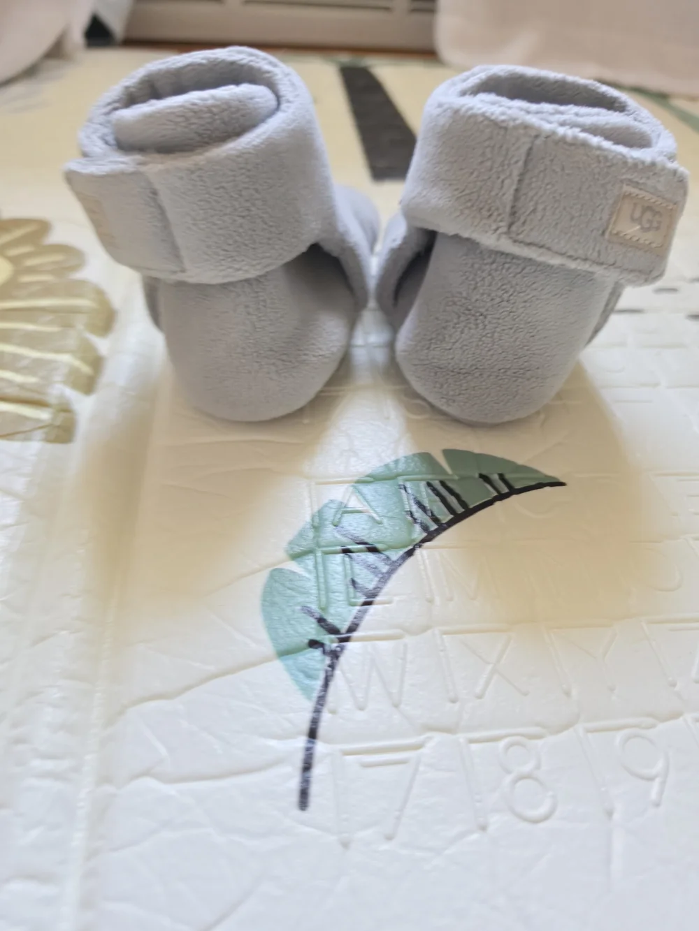 UGG Baby Light Gray Fleece Booties